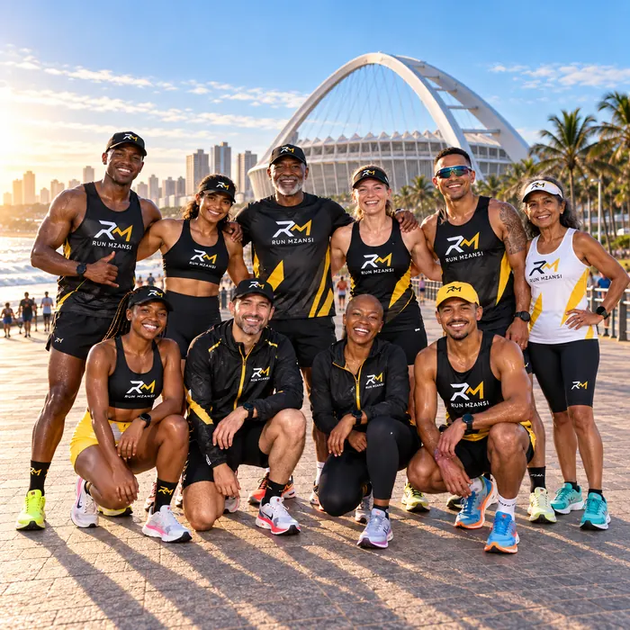 The Durban crew group portrait at sunrise